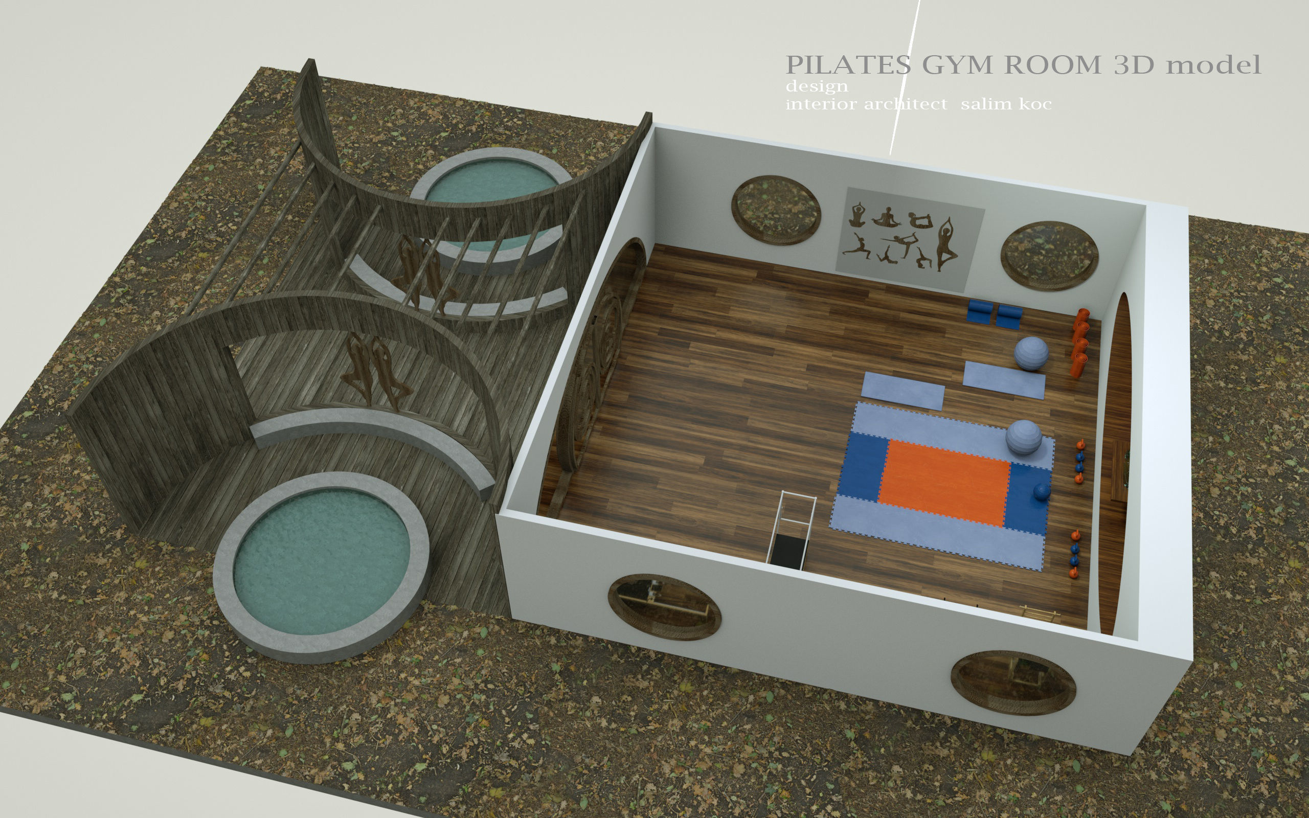 Pilates gym 3d model 3D model_14