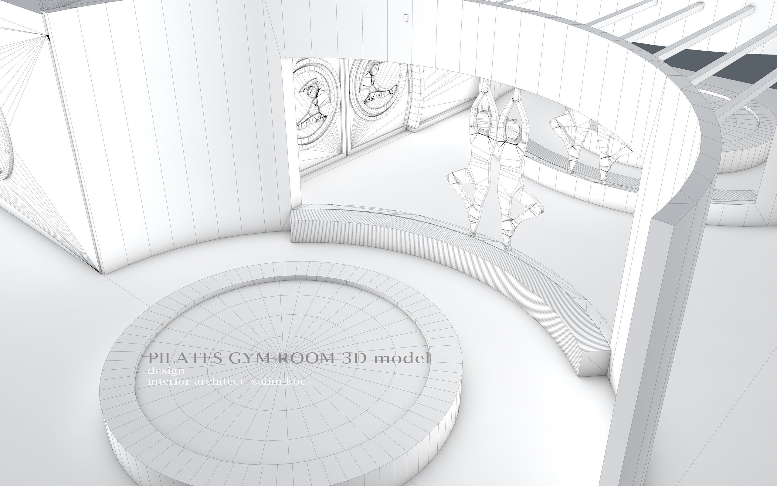 Pilates gym 3d model 3D model_17