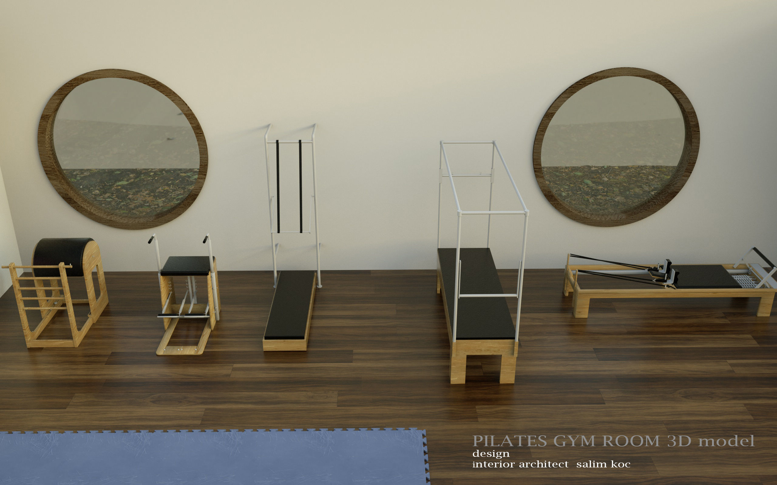 Pilates gym 3d model 3D model_6