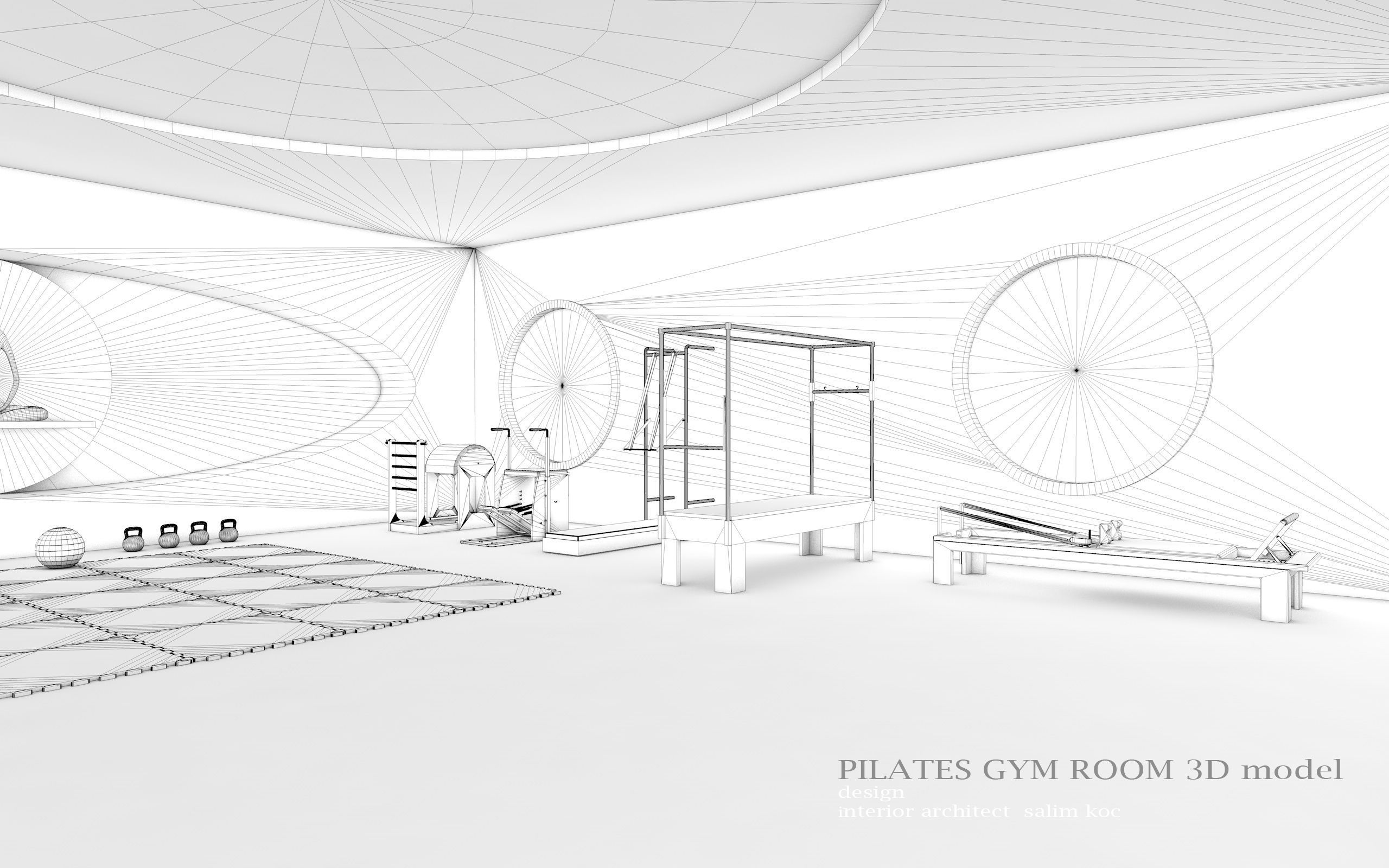 Pilates gym 3d model 3D model_20