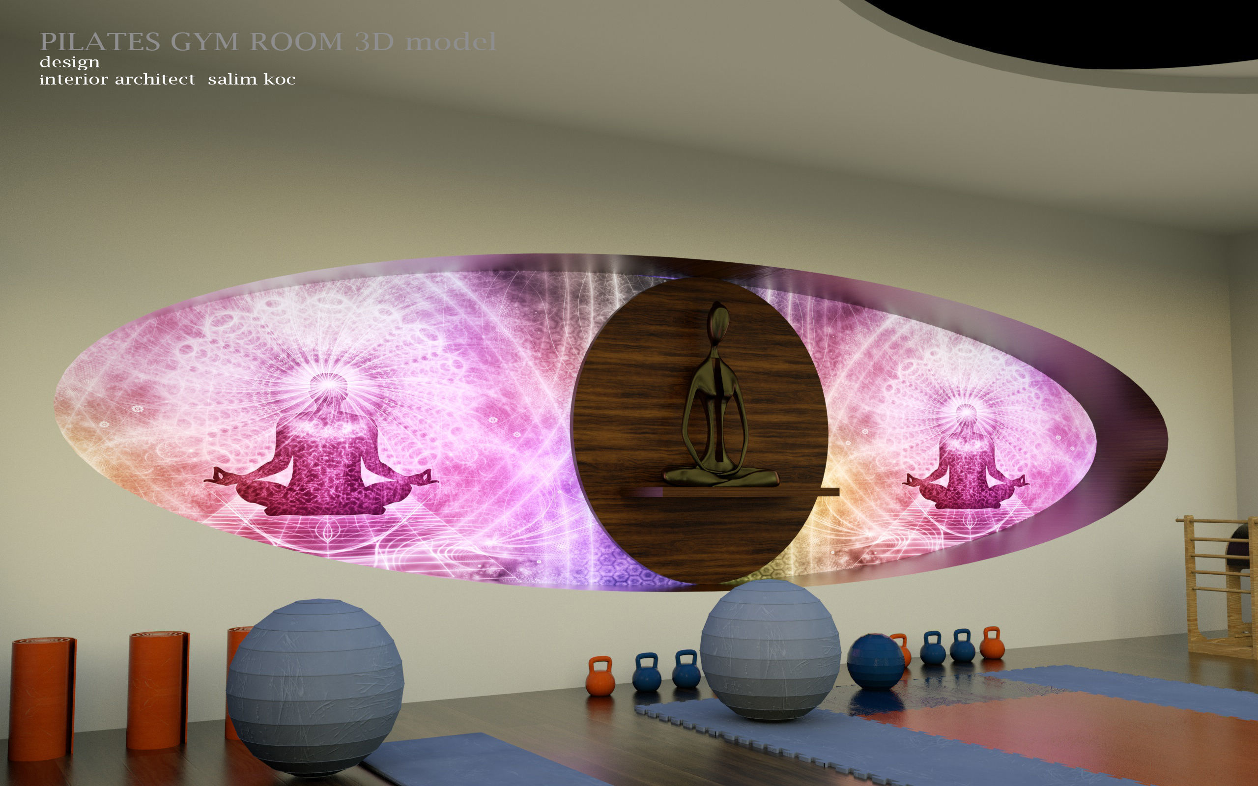 Pilates gym 3d model 3D model_4