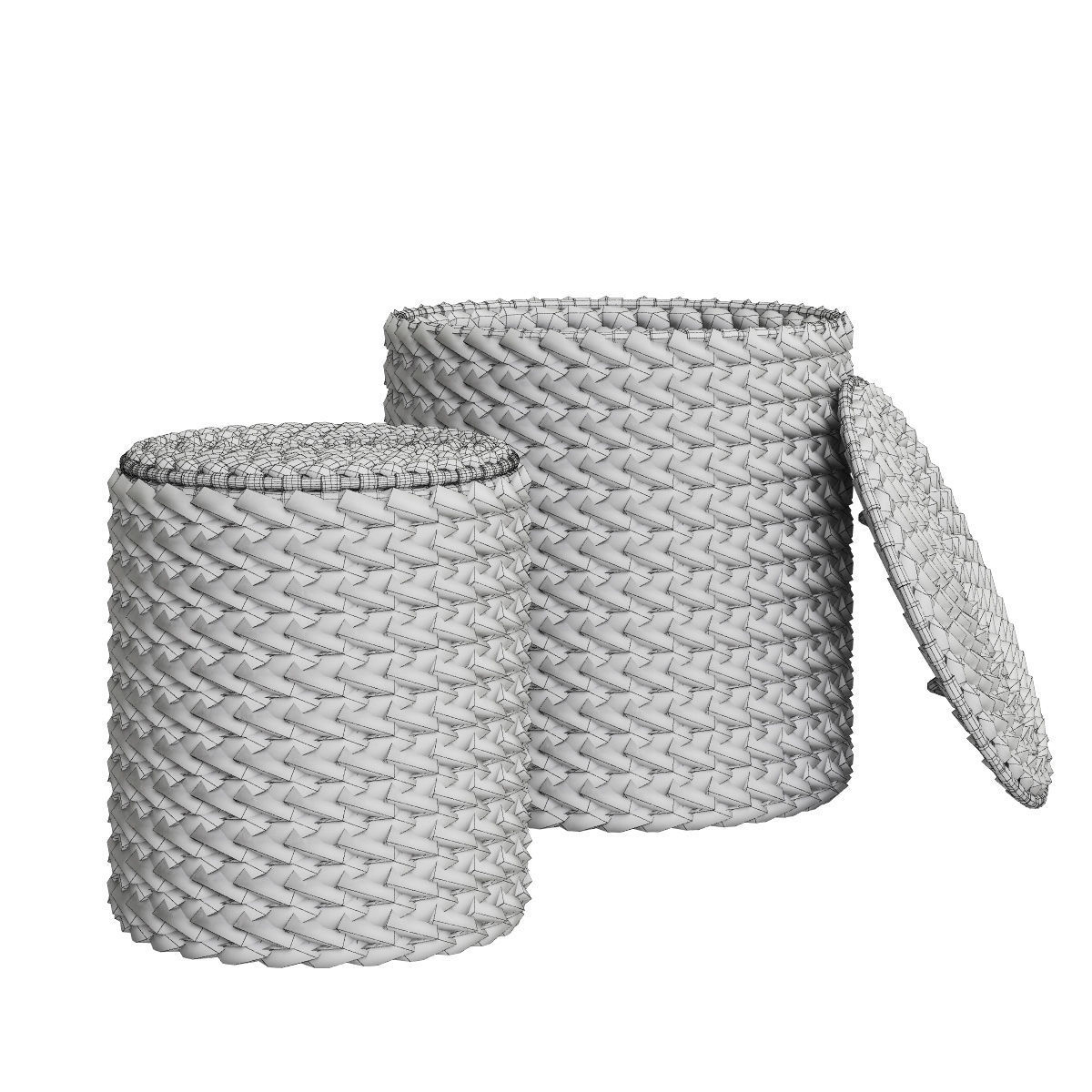 Baskets Set 03 3D model_10