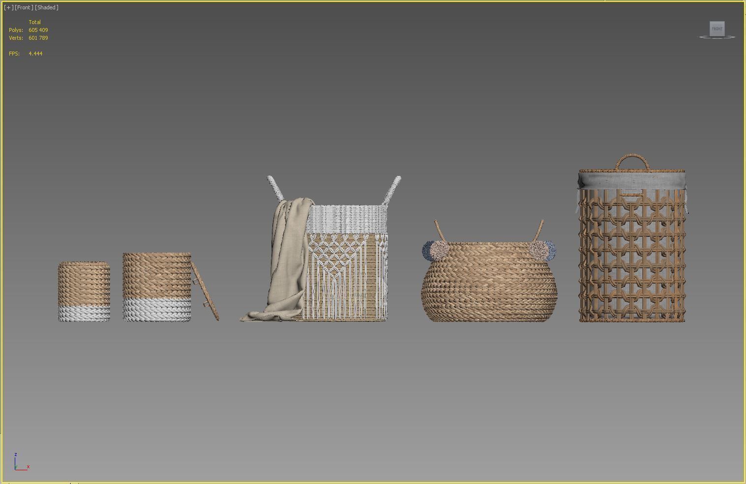 Baskets Set 03 3D model_6
