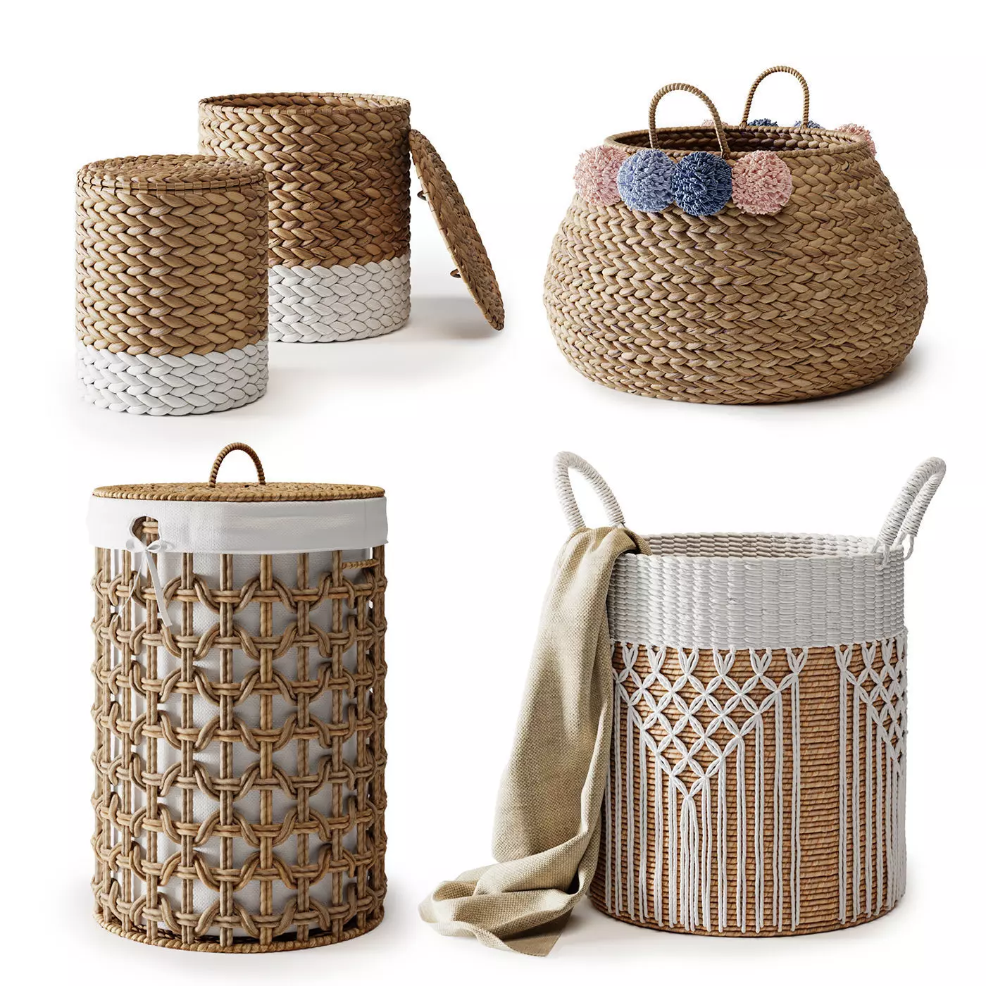 Baskets Set 03 3D model_0