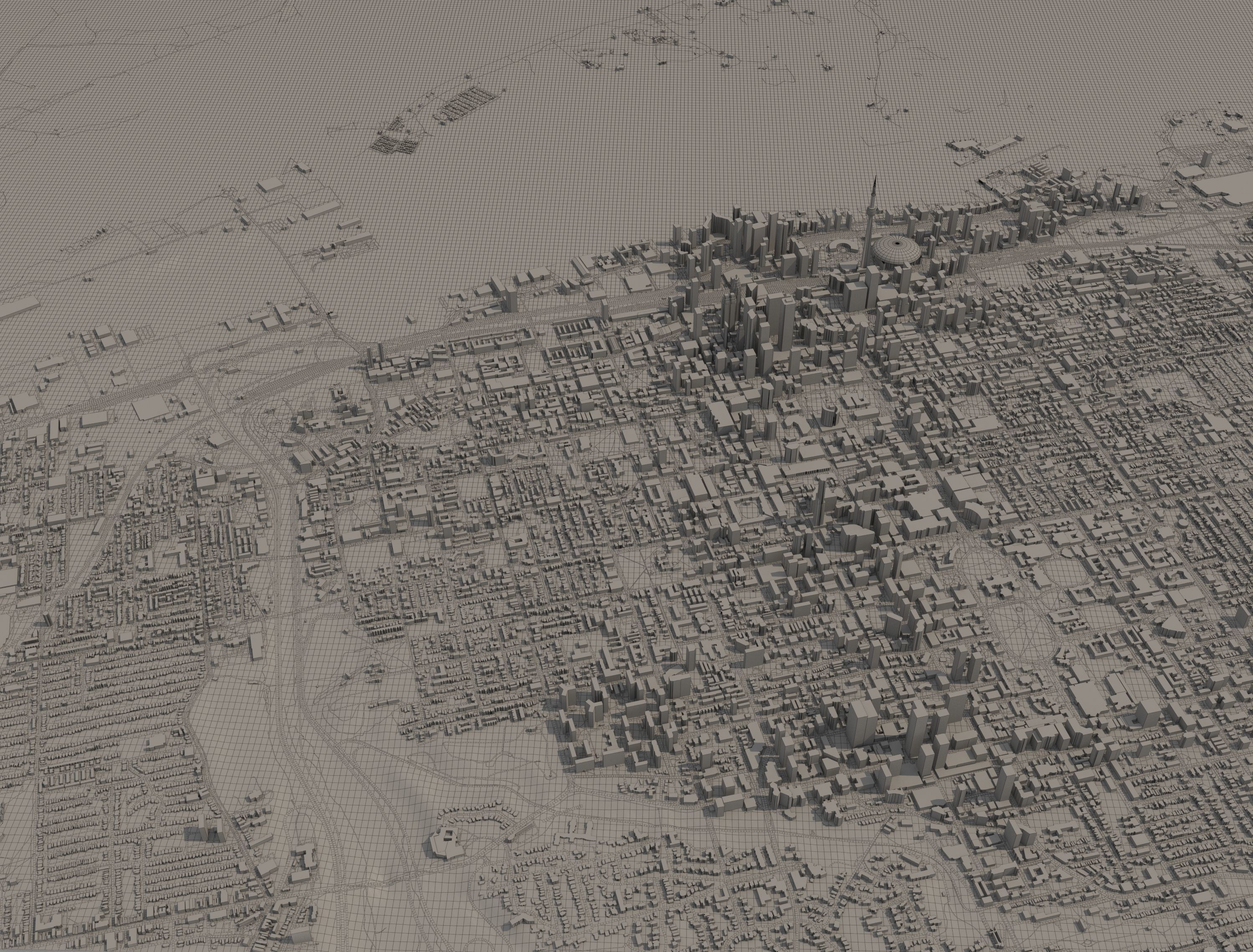 Cityscape Toronto Canada 3D model_6