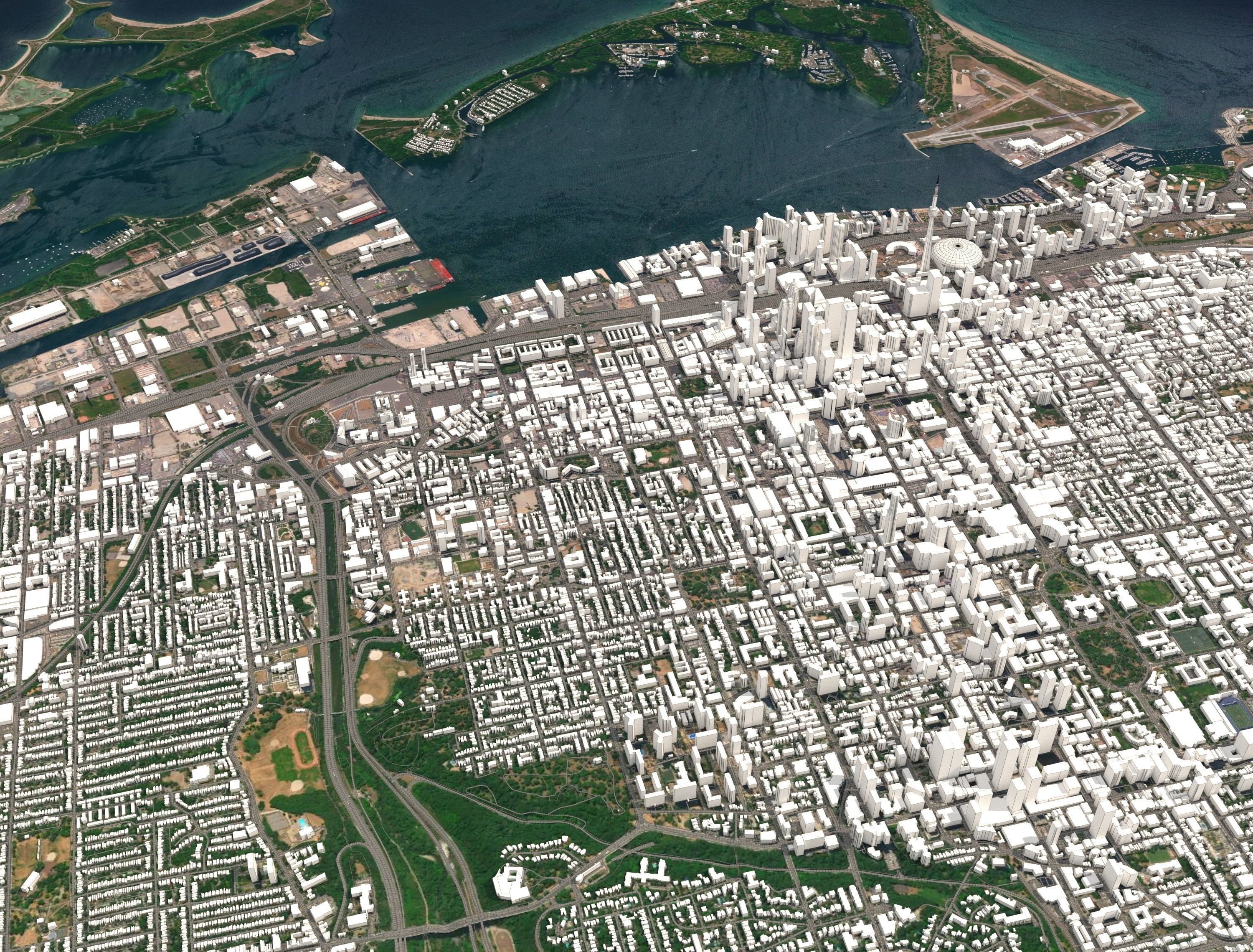 Cityscape Toronto Canada 3D model_7