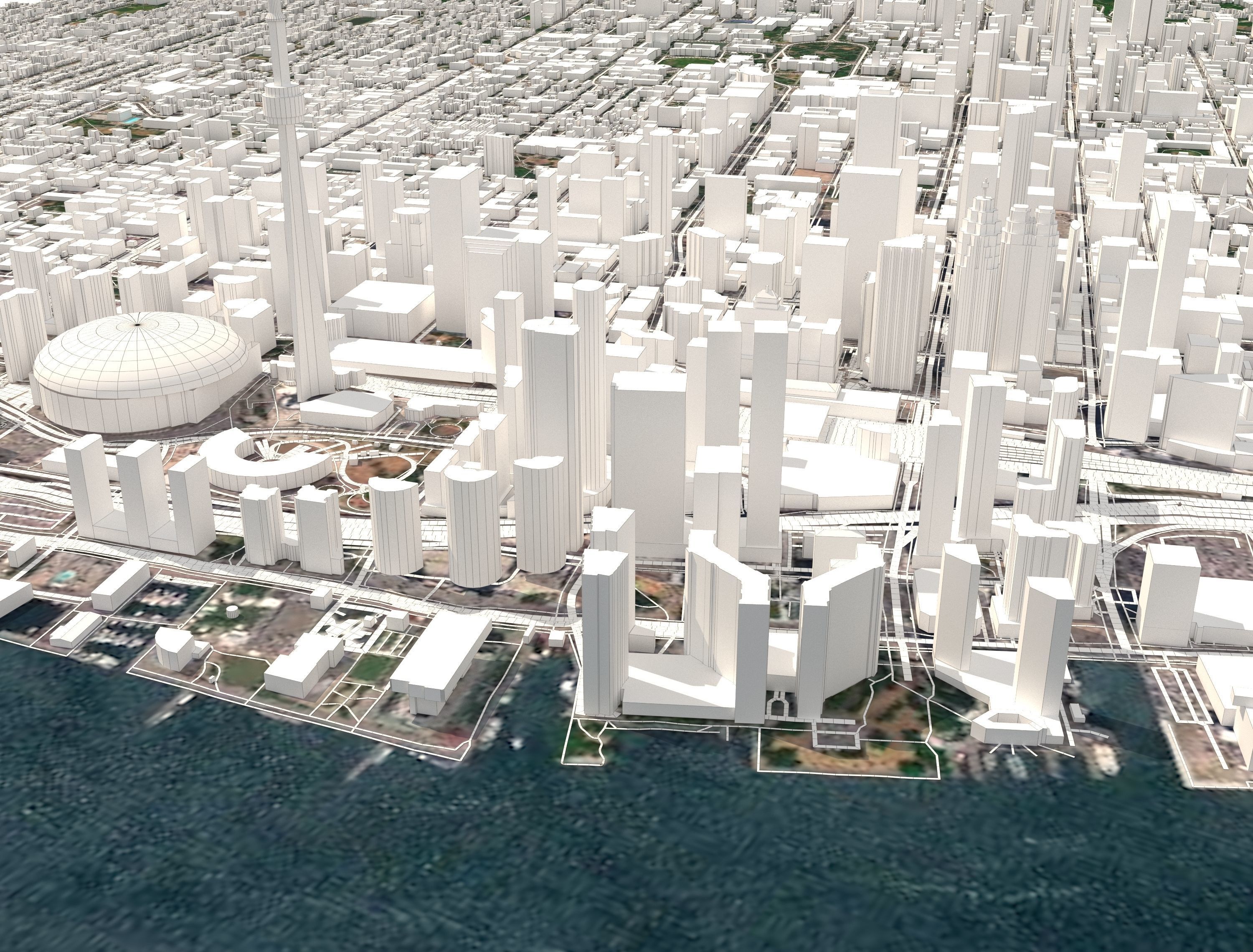 Cityscape Toronto Canada 3D model_2