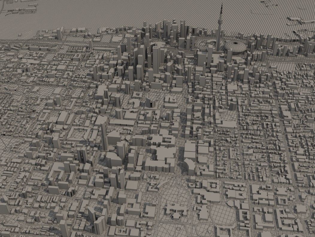 Cityscape Toronto Canada 3D model_10