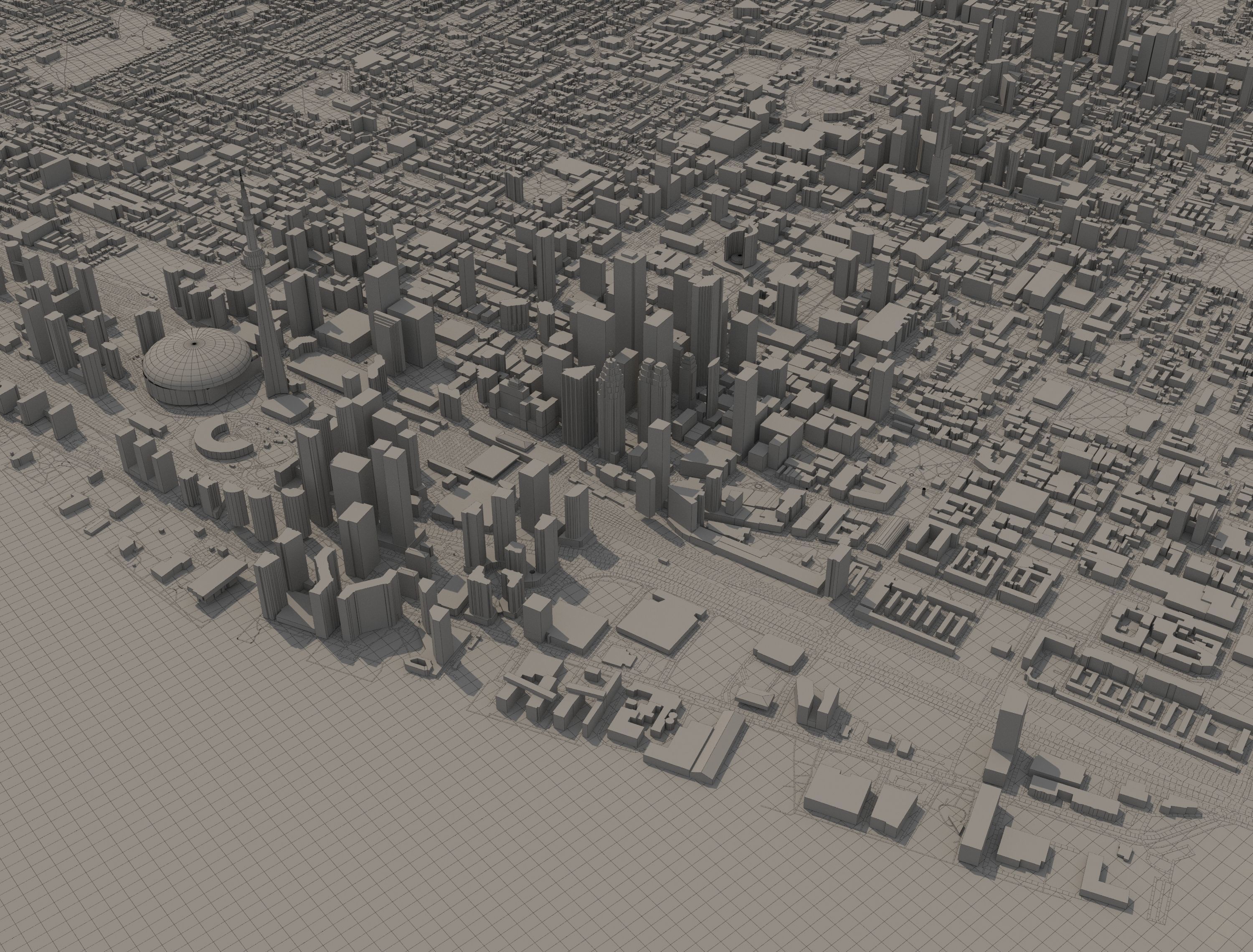 Cityscape Toronto Canada 3D model_9