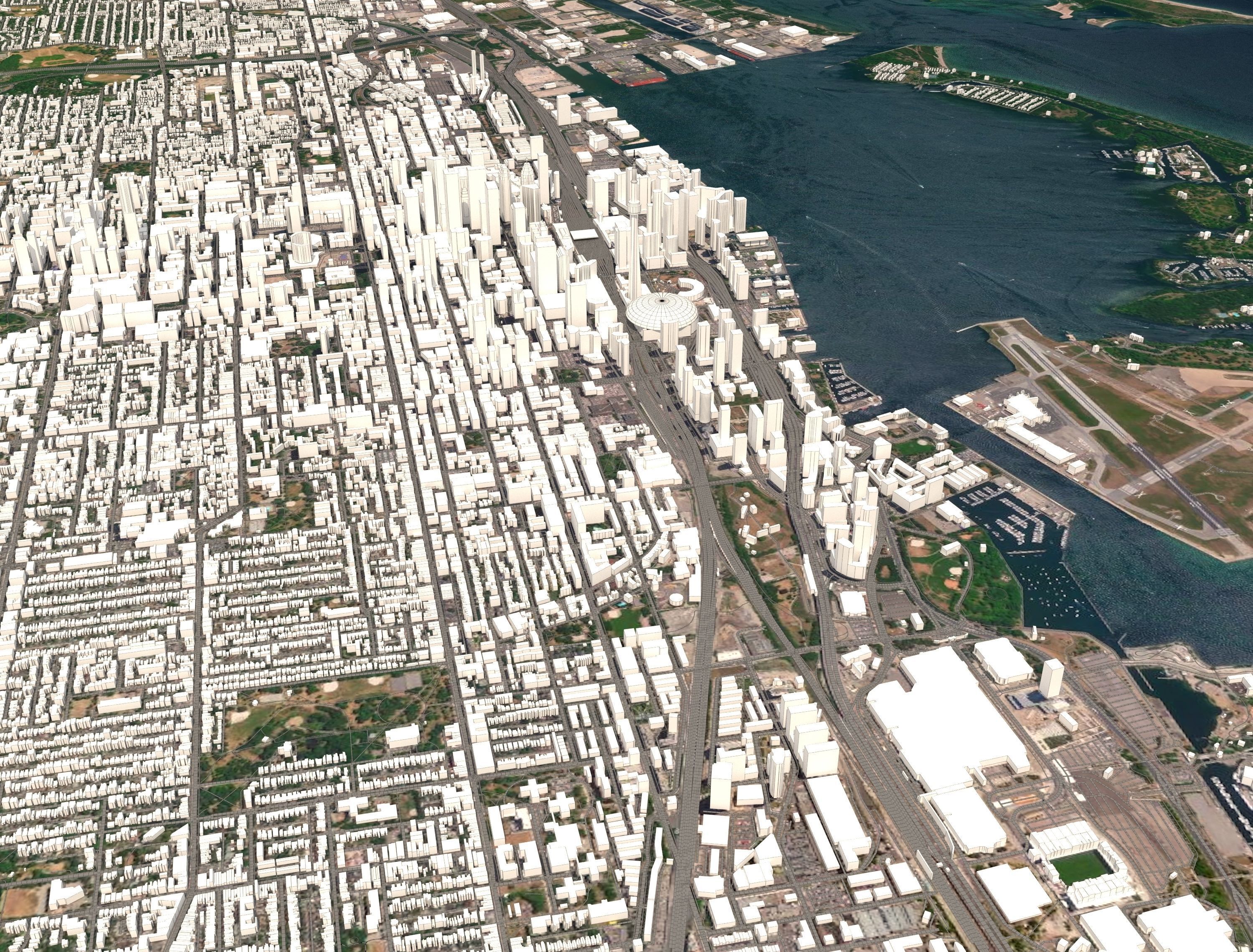 Cityscape Toronto Canada 3D model_8