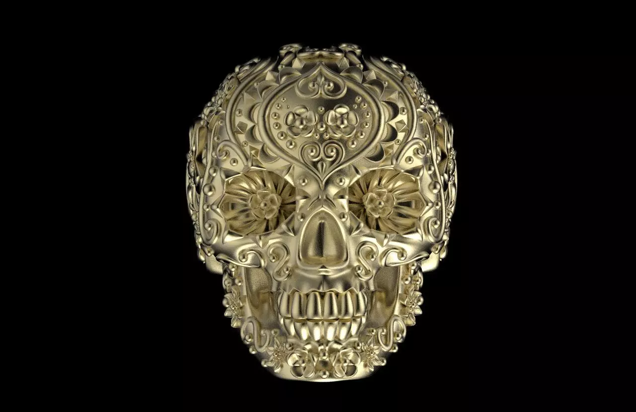 ring skull  3D print model_0