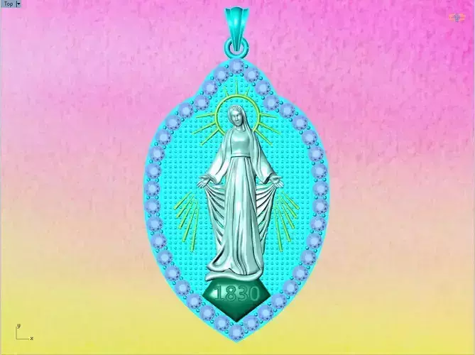 Virgin Mary Pendant Necklace - Christian Jewelry Necklace