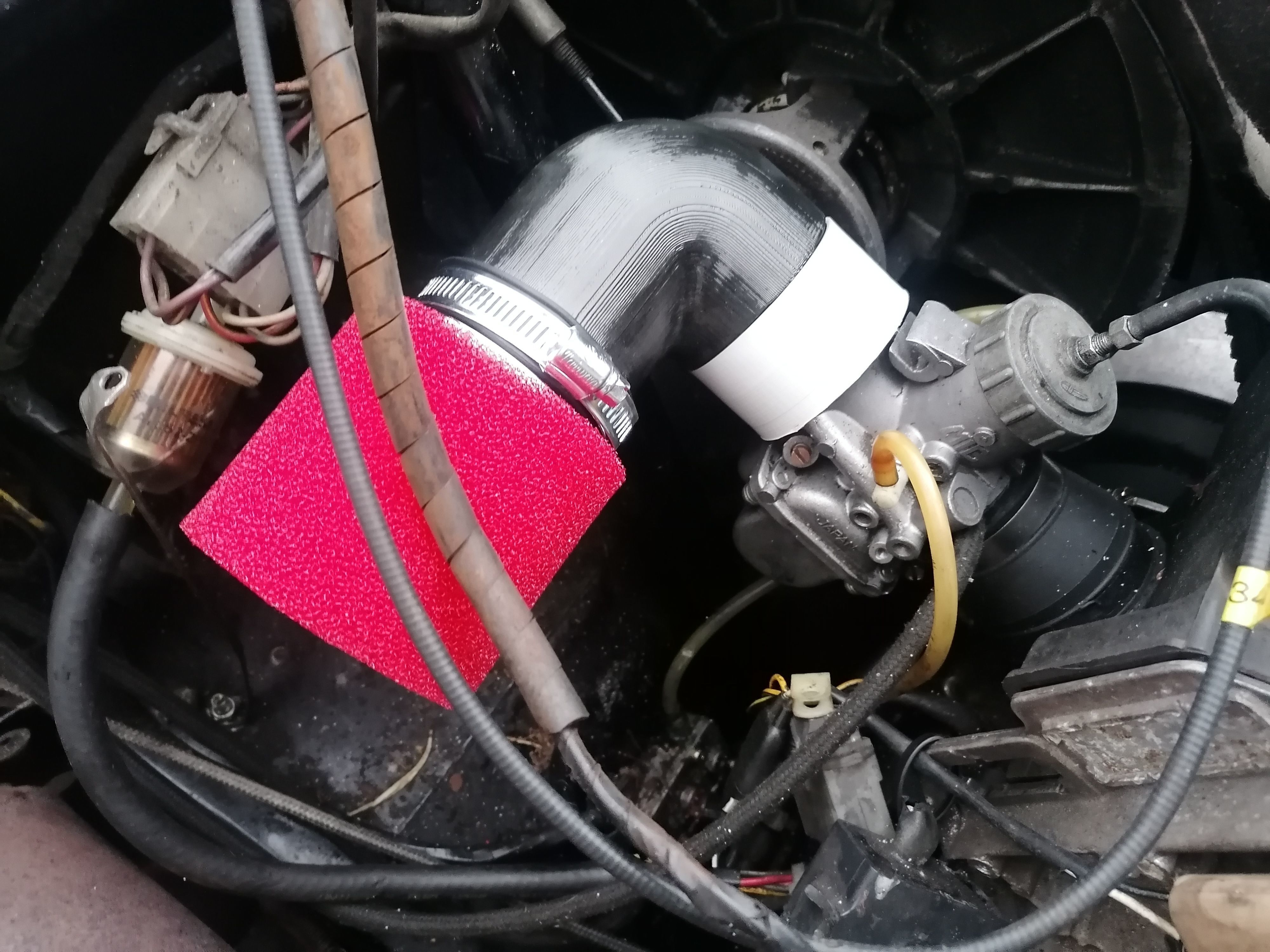 60mm carburetor intake manifold 90 degrees 3D print model_2