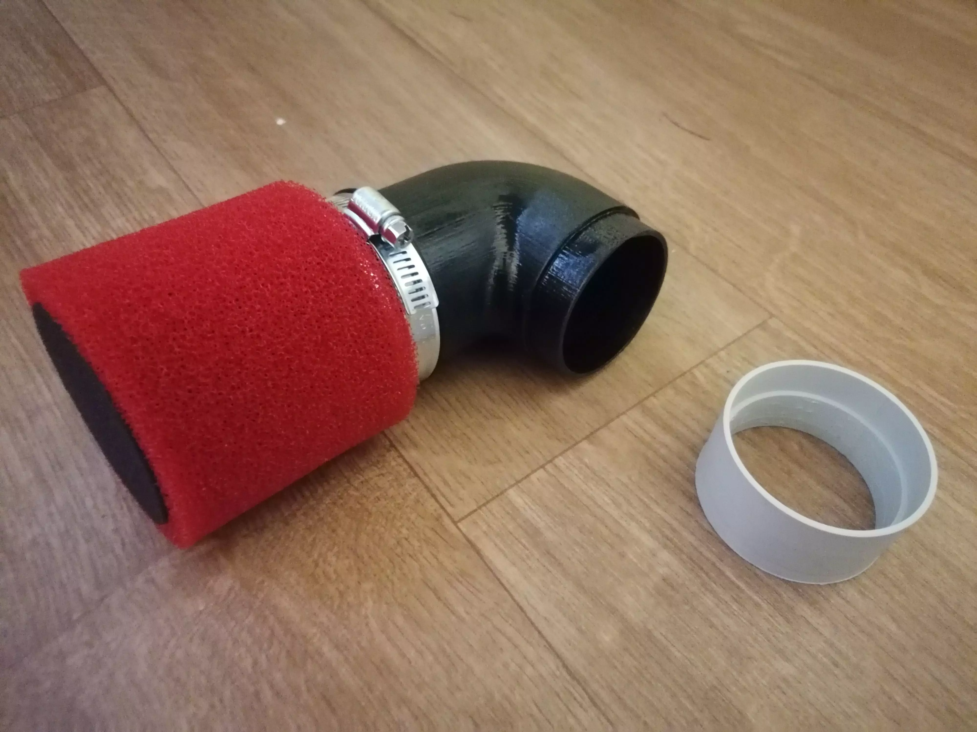 60mm carburetor intake manifold 90 degrees 3D print model_0