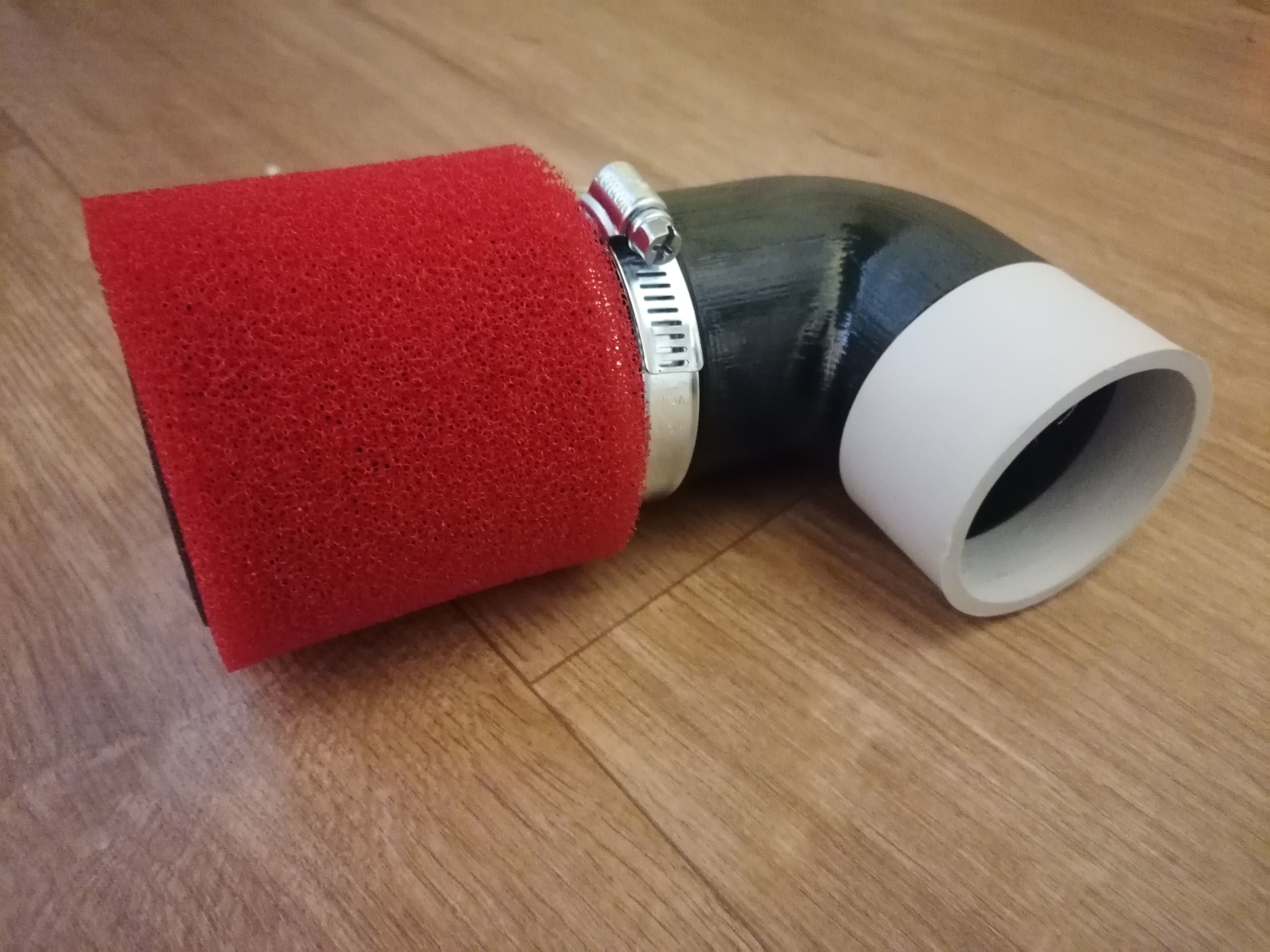 60mm carburetor intake manifold 90 degrees 3D print model_1