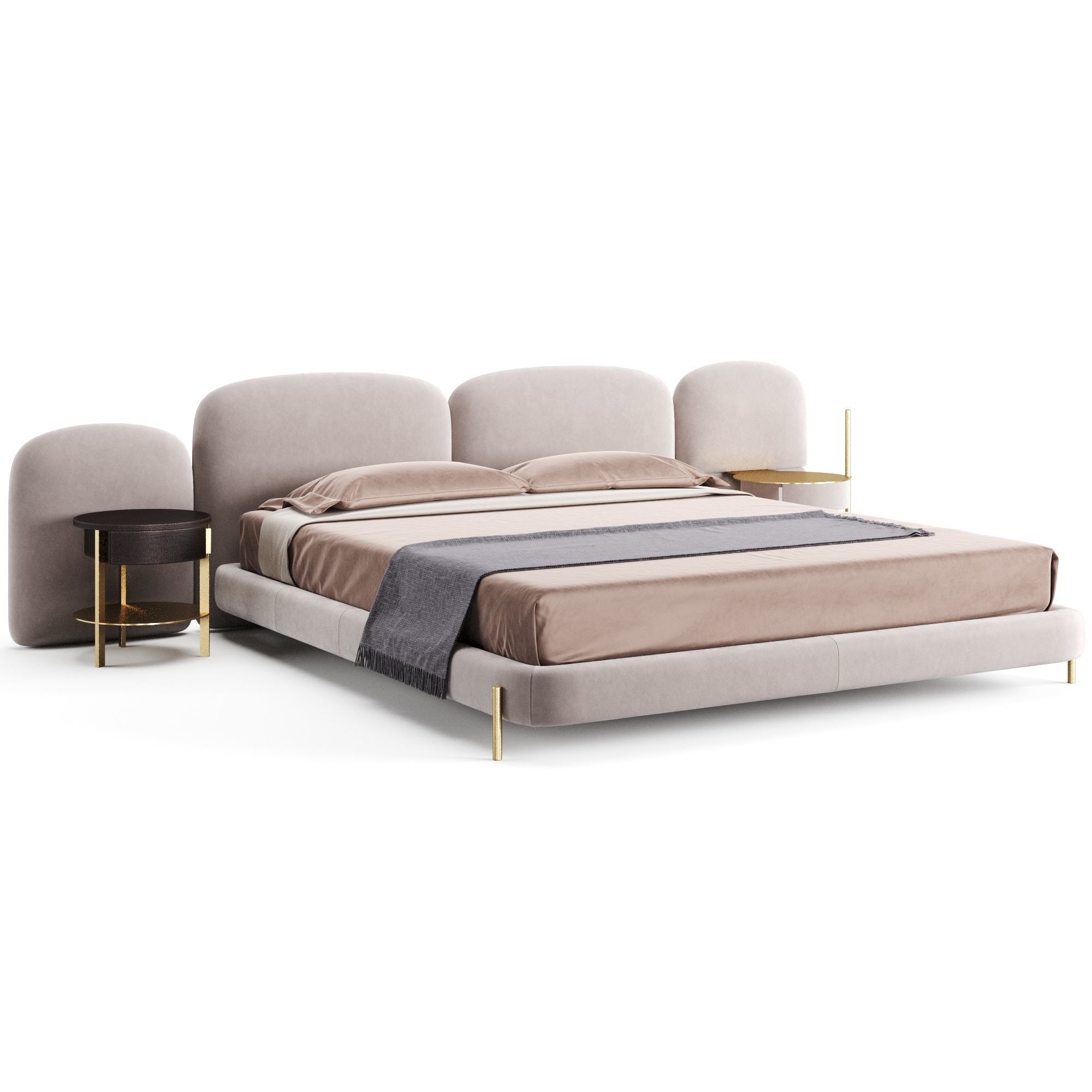 Baxter Stone Bed 3D model_4