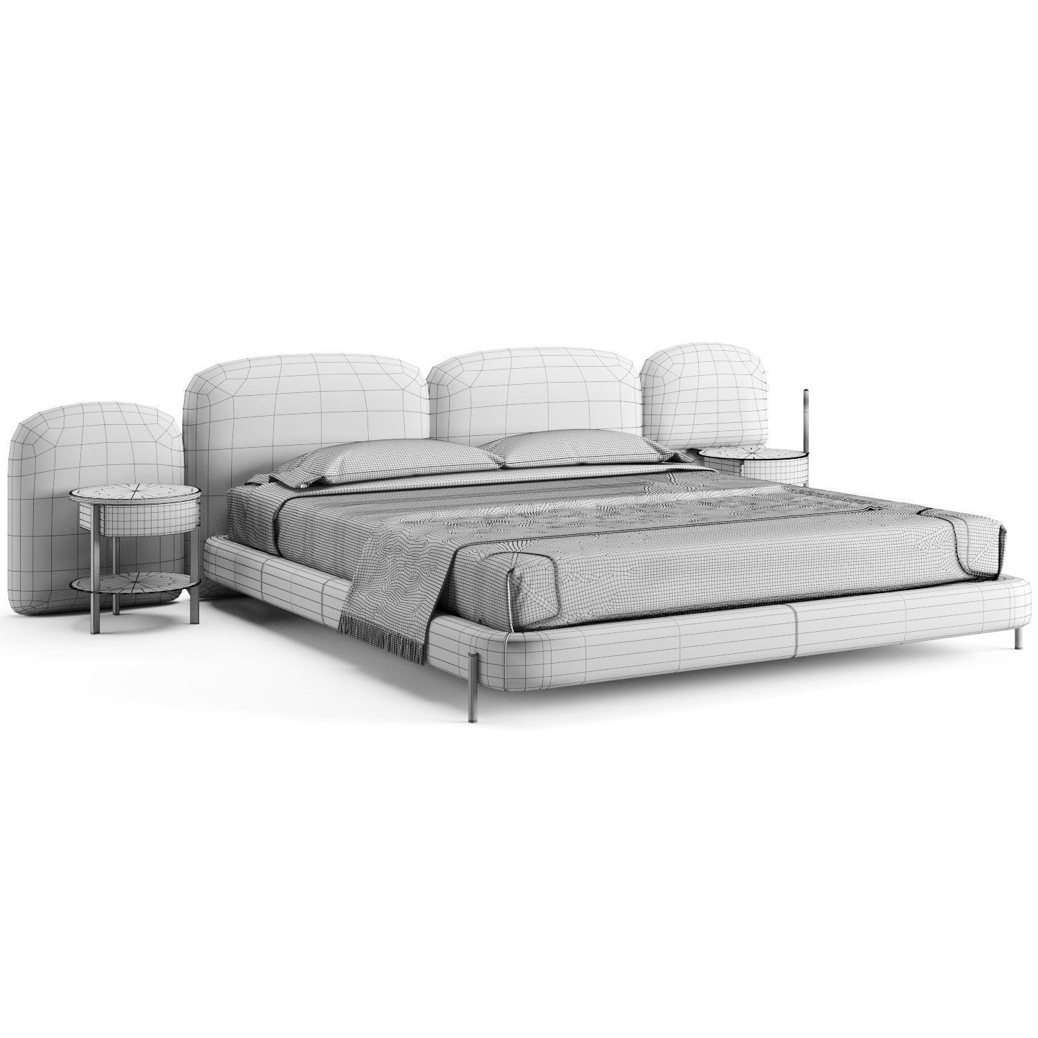 Baxter Stone Bed 3D model_5