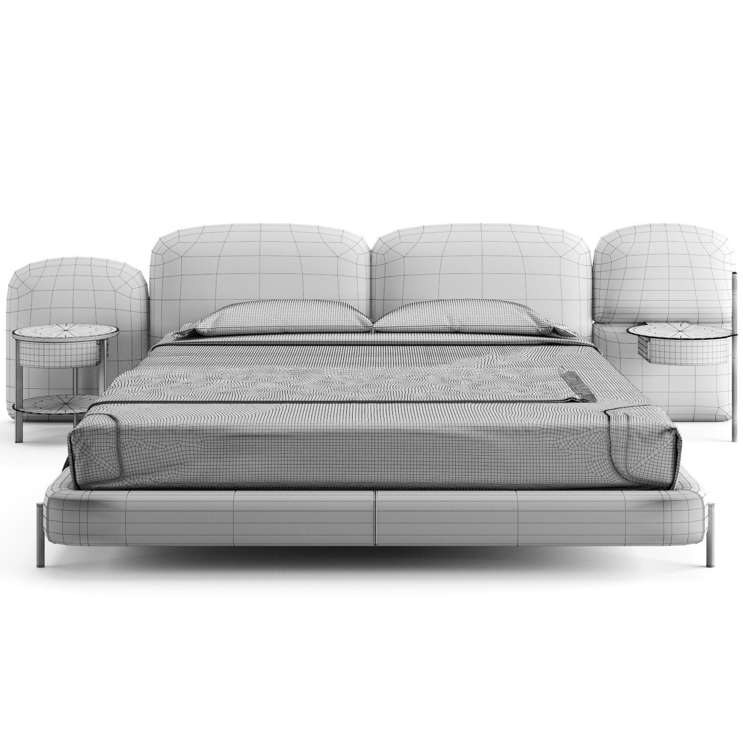 Baxter Stone Bed 3D model_2