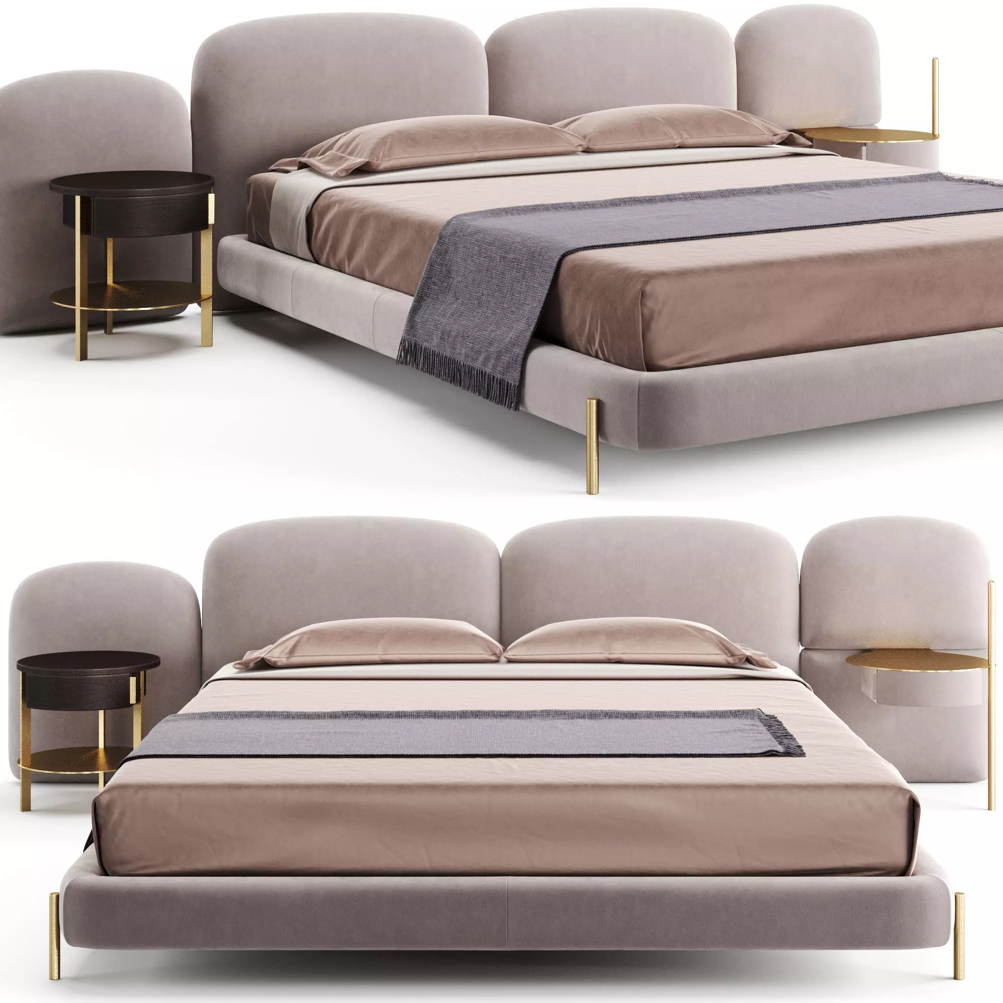 Baxter Stone Bed 3D model_0