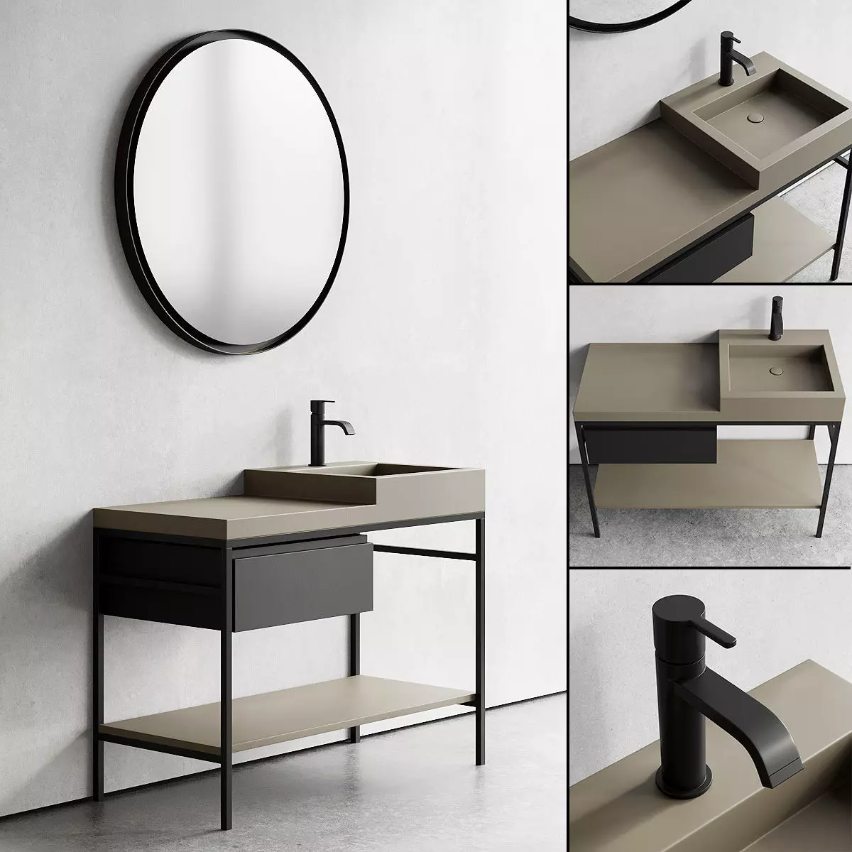 Nic Design Semplice 105 Vanity unit 3D model_0