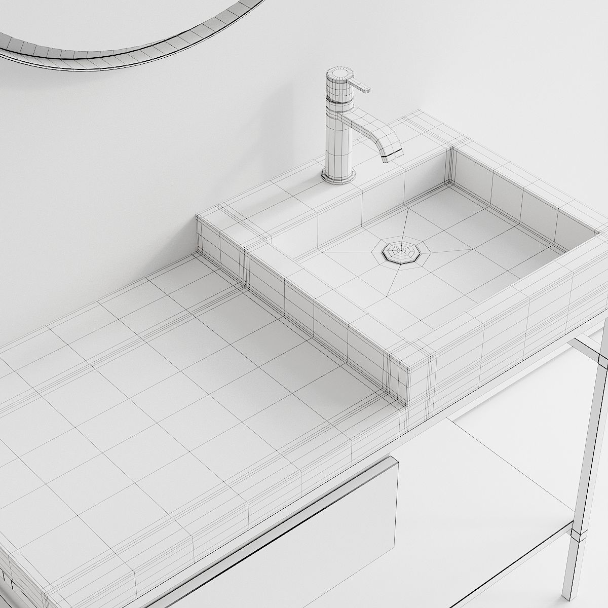 Nic Design Semplice 105 Vanity unit 3D model_4