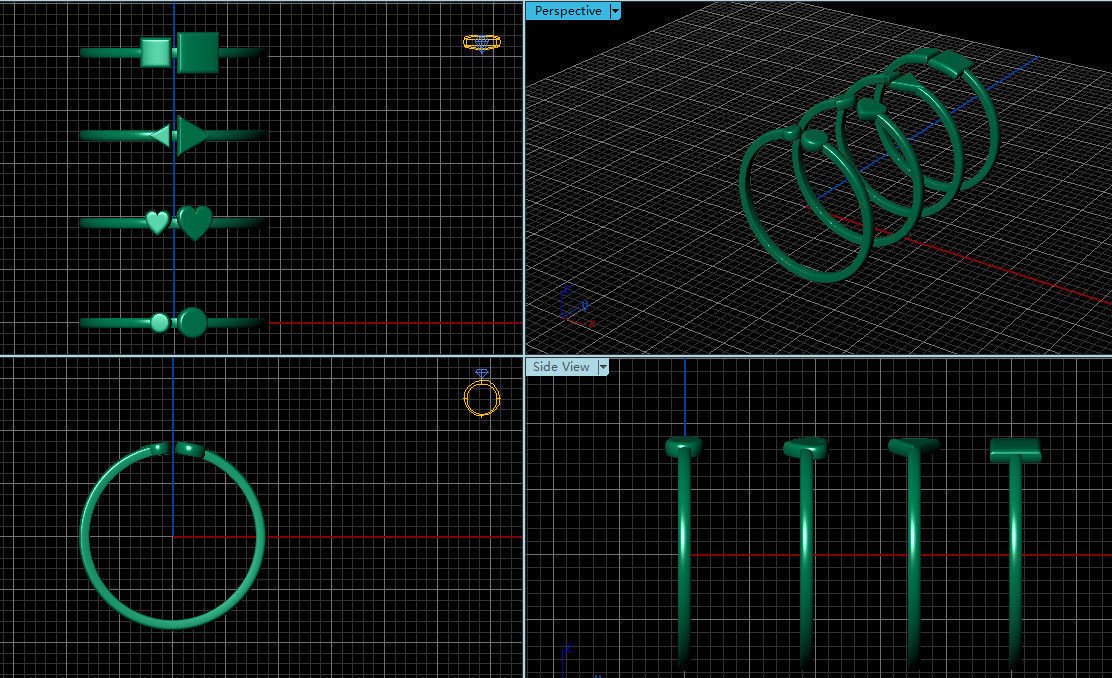3DM Format Minimalist ring set 3D print model_1
