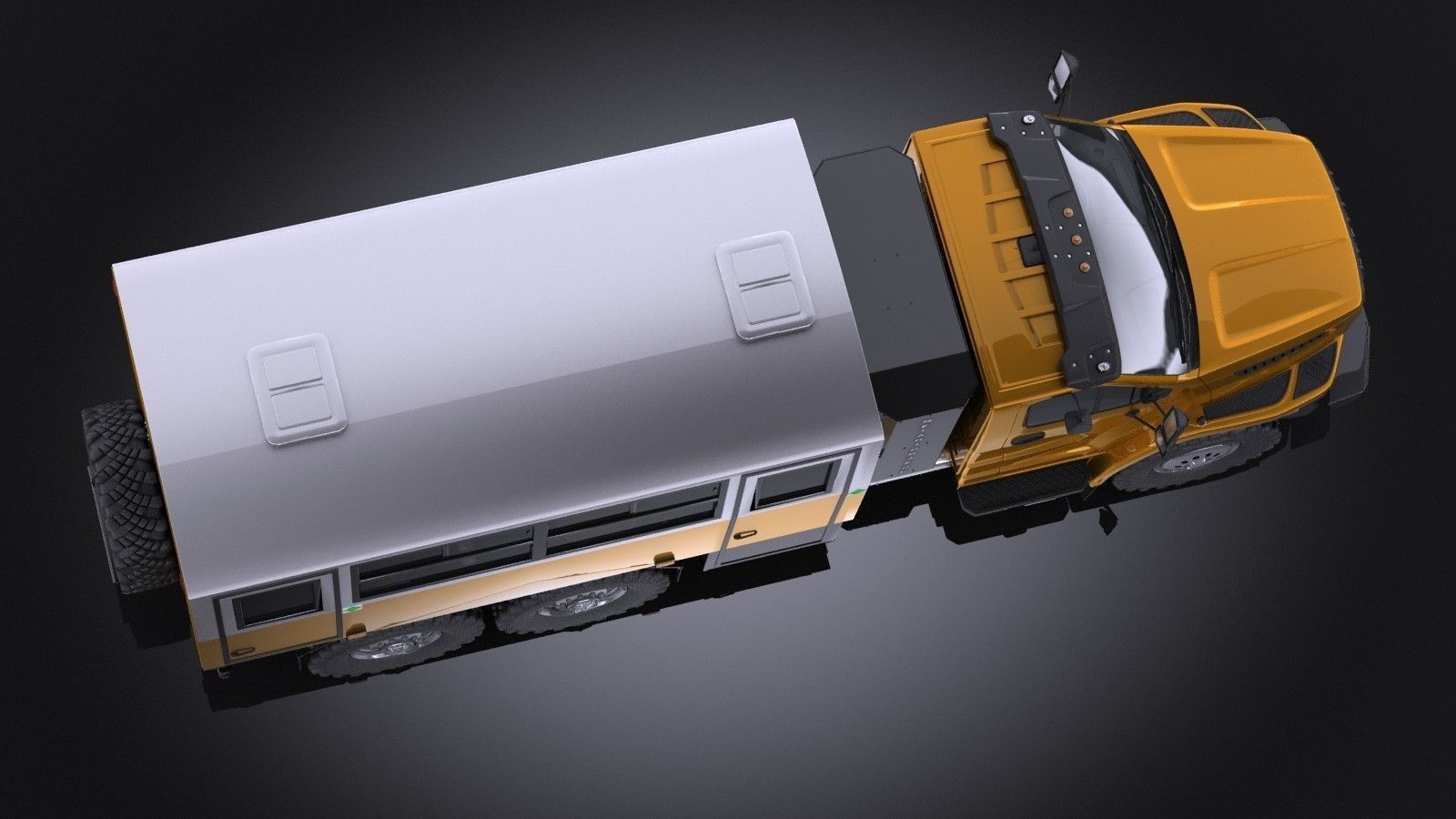 GAZ Ural Next 2015 Rotational Bus 3D model_7