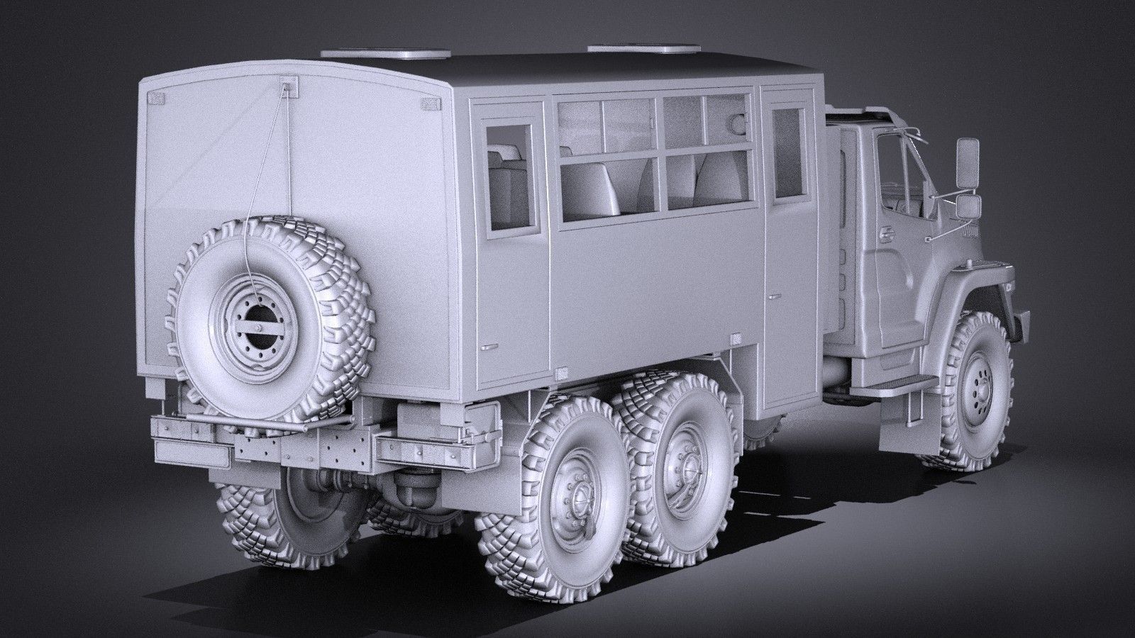 GAZ Ural Next 2015 Rotational Bus 3D model_13