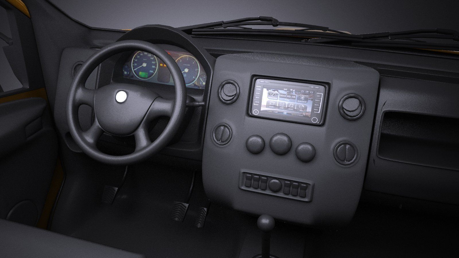 GAZ Ural Next 2015 Rotational Bus 3D model_9