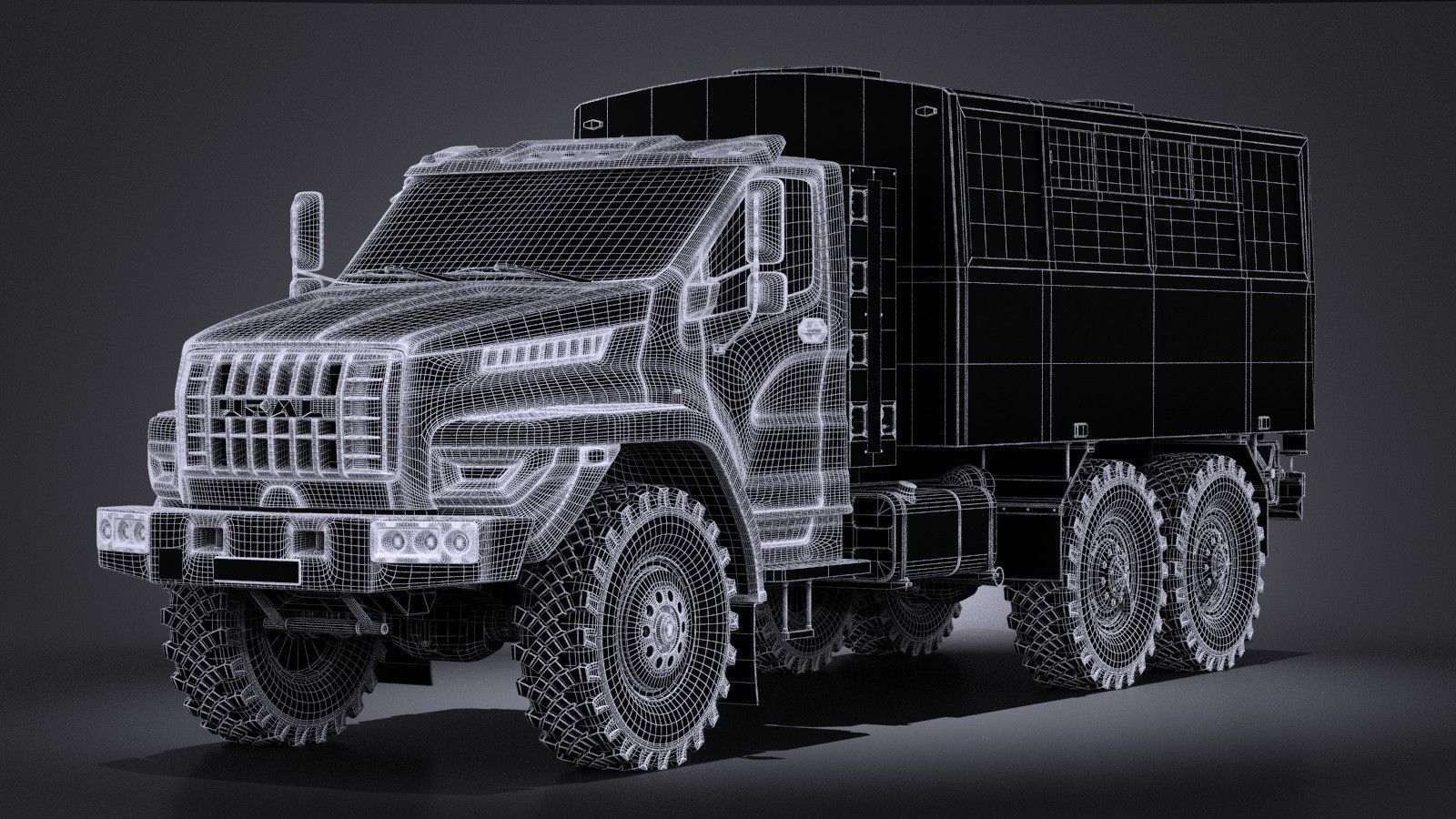 GAZ Ural Next 2015 Rotational Bus 3D model_14