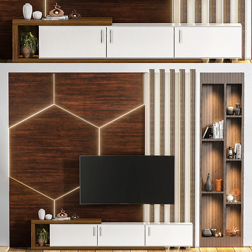 tv wall 3D model