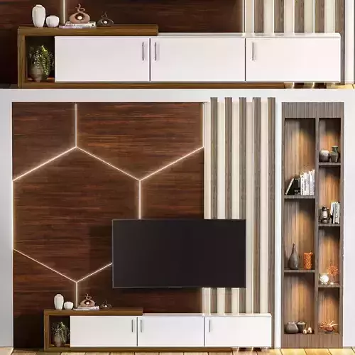 tv wall 3D model