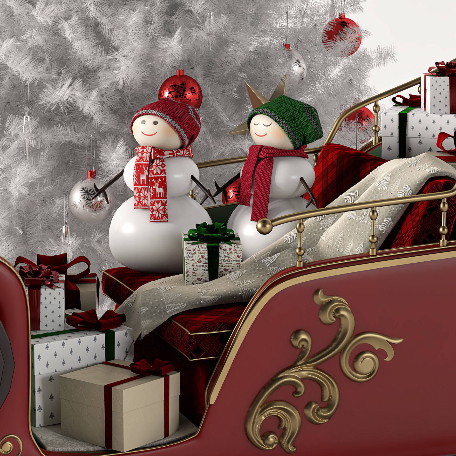 Christmas tree 02 3D model_3