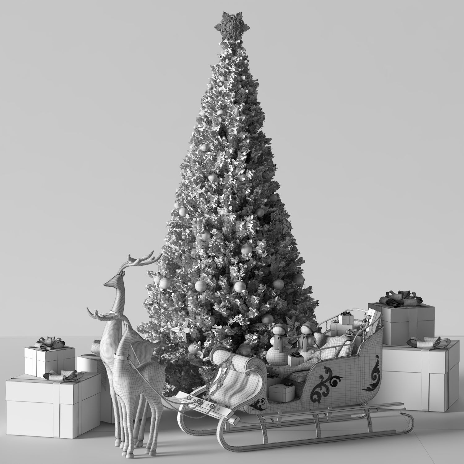 Christmas tree 02 3D model_4