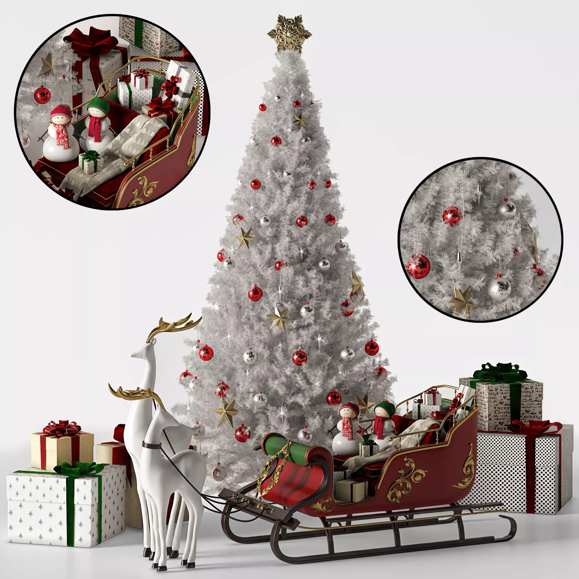 Christmas tree 02 3D model_0