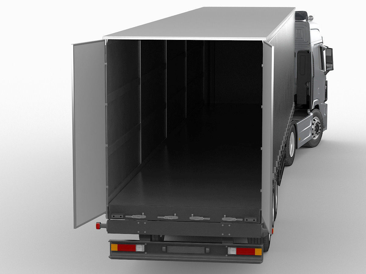 Hyundai Xcient with trailer 3D model_14