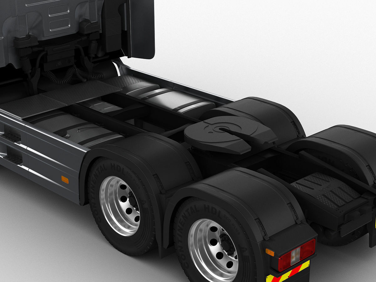 Hyundai Xcient with trailer 3D model_8
