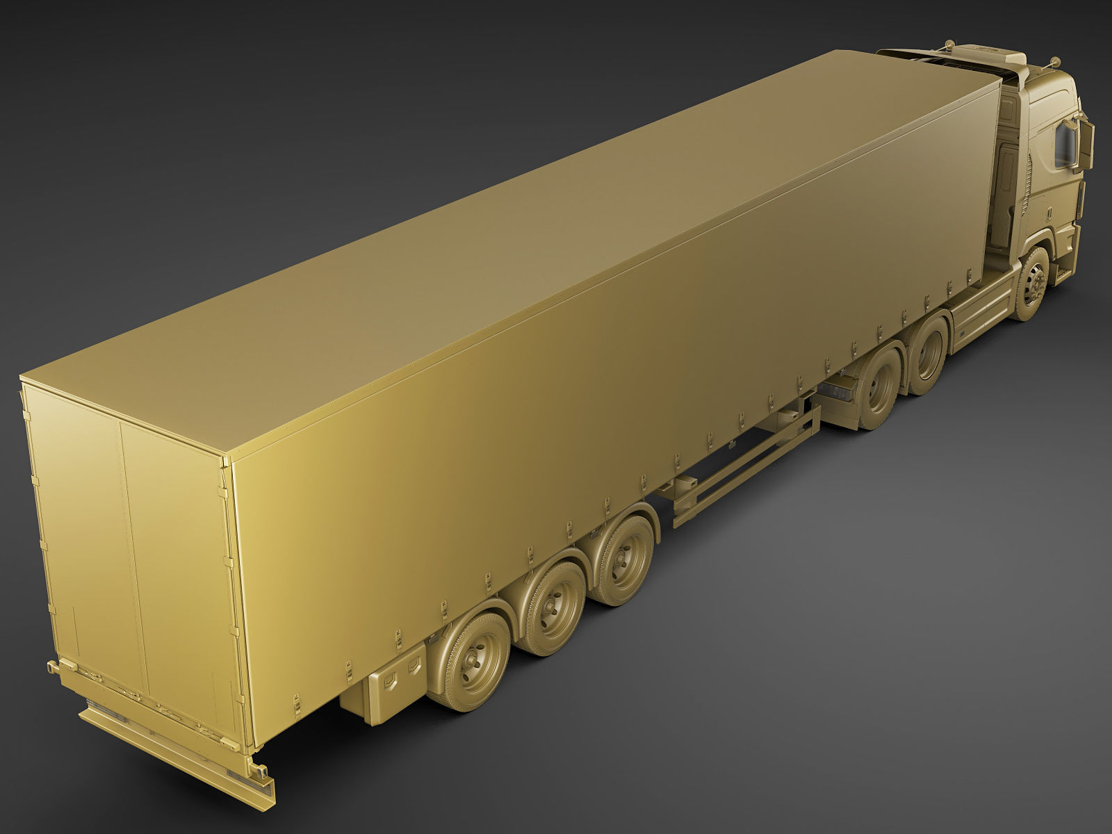 Hyundai Xcient with trailer 3D model_19