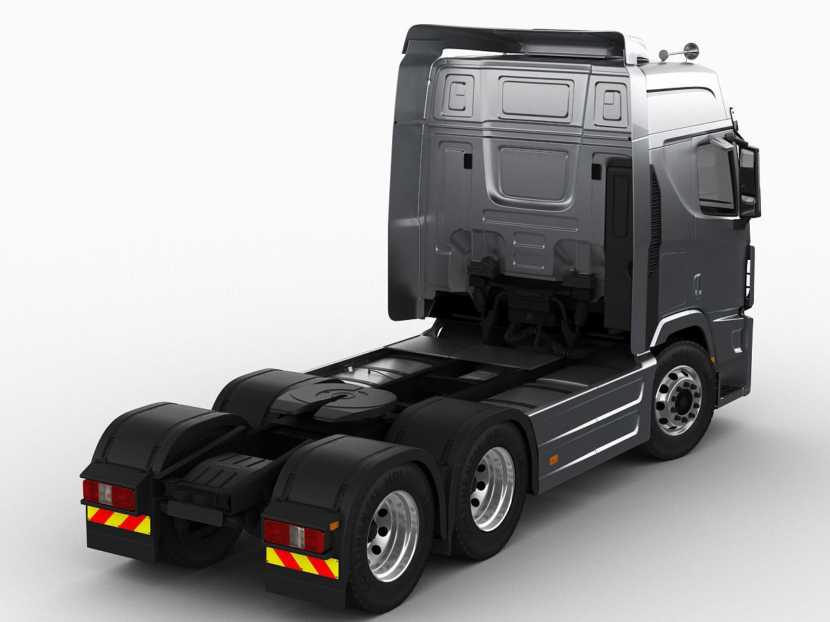 Hyundai Xcient with trailer 3D model_2