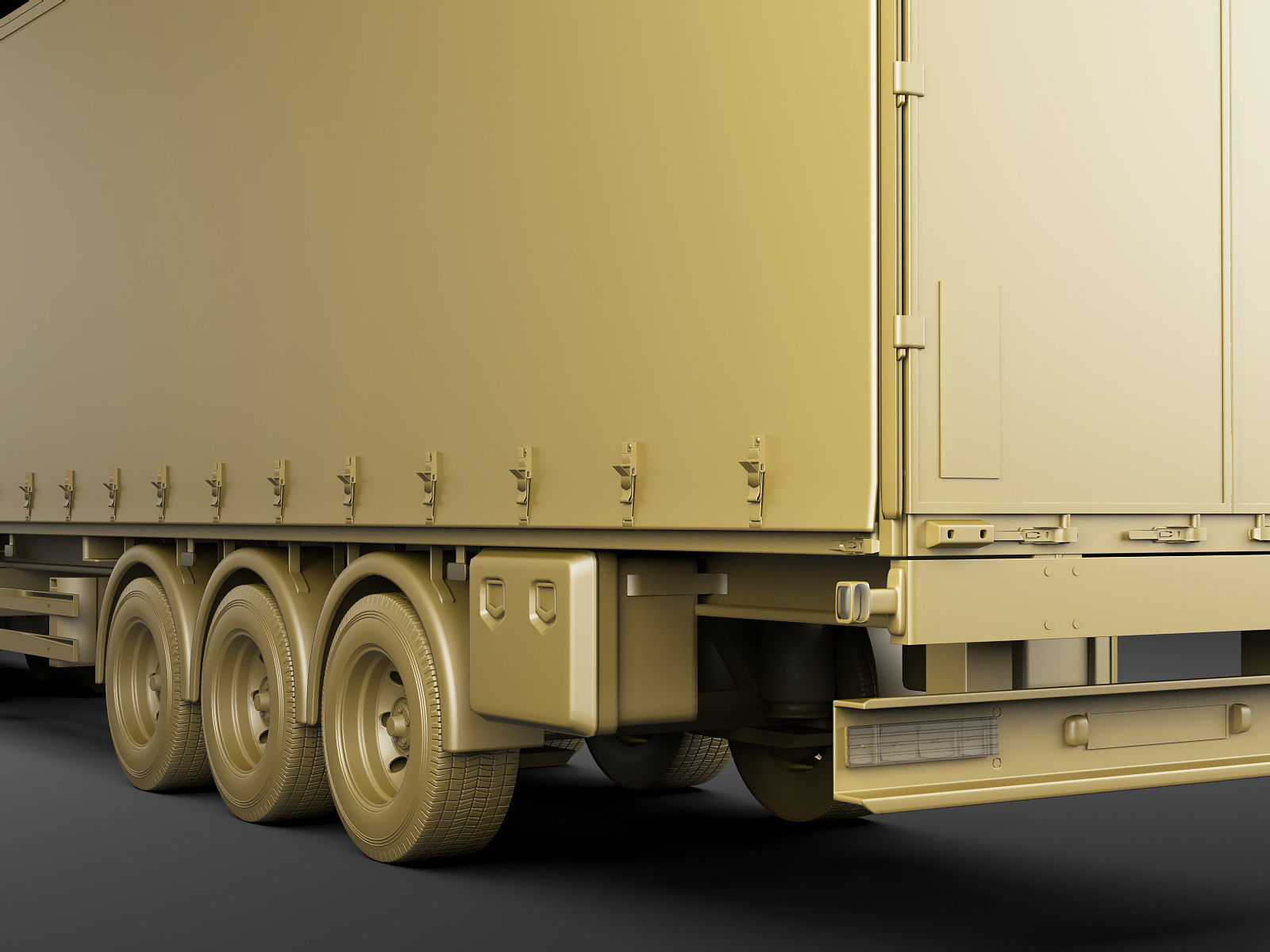 Hyundai Xcient with trailer 3D model_21