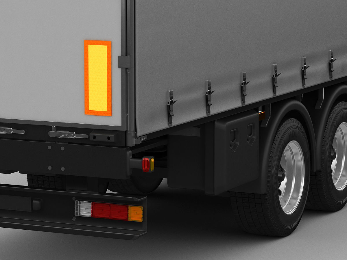 Hyundai Xcient with trailer 3D model_7