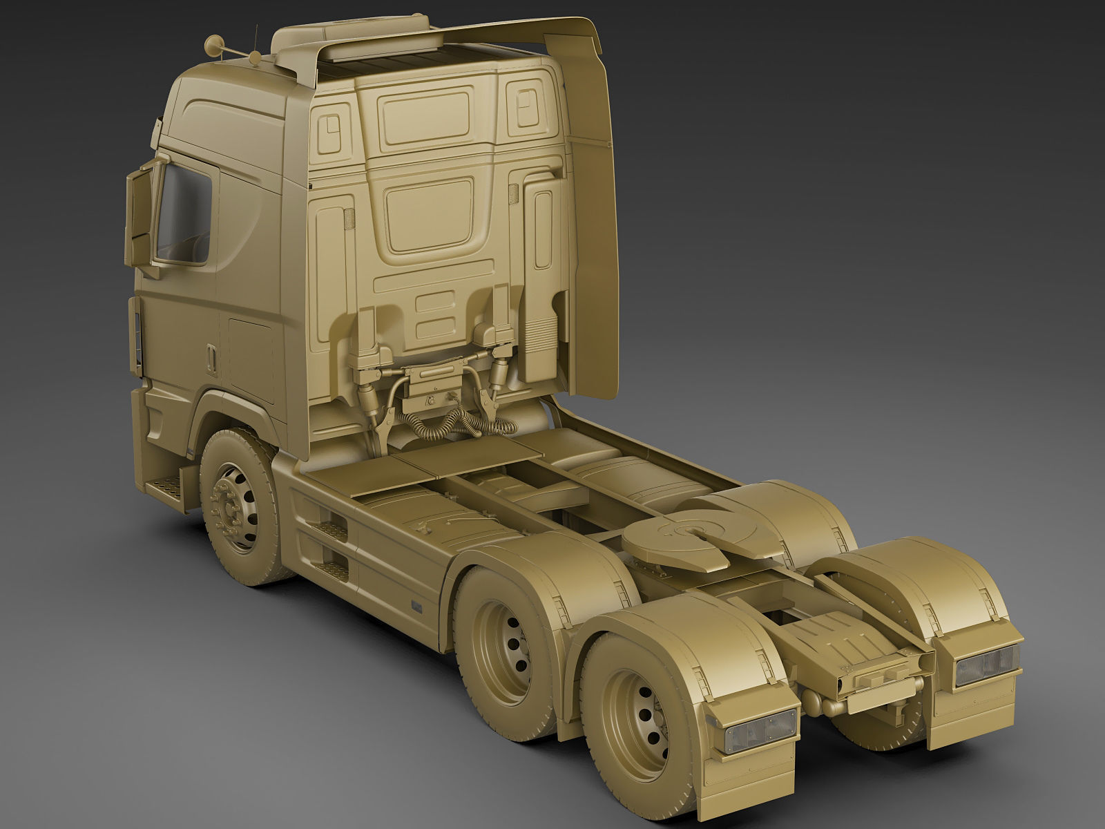 Hyundai Xcient with trailer 3D model_22