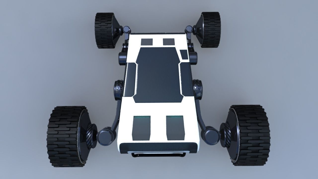 4x4 Wheel Robot Drone Model 3D model_5