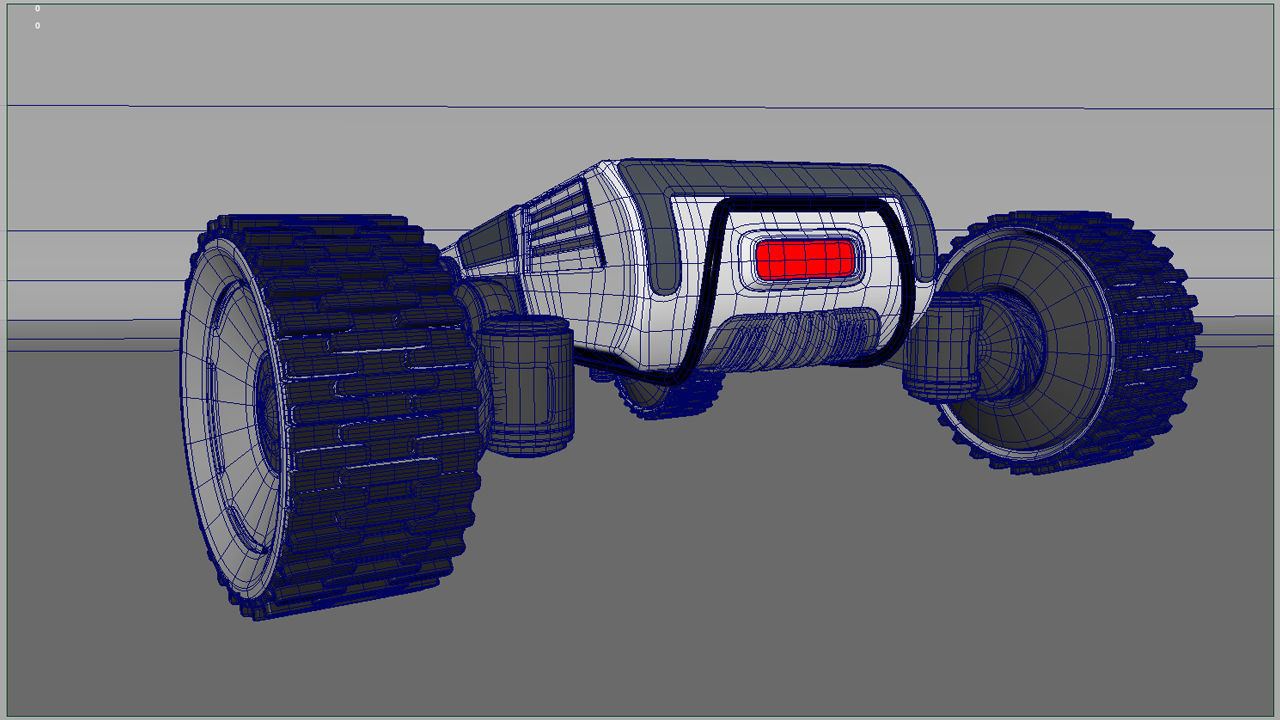 4x4 Wheel Robot Drone Model 3D model_17