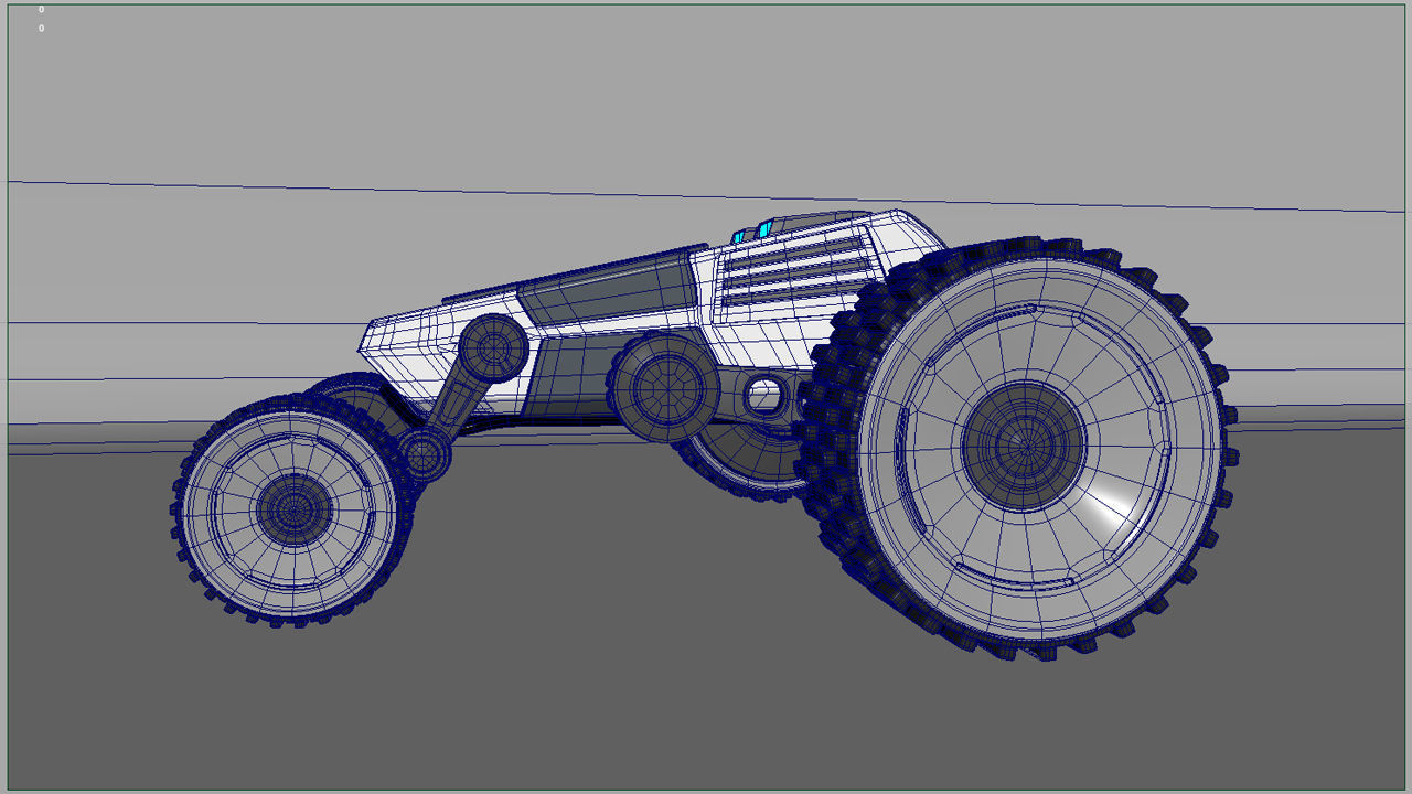 4x4 Wheel Robot Drone Model 3D model_18