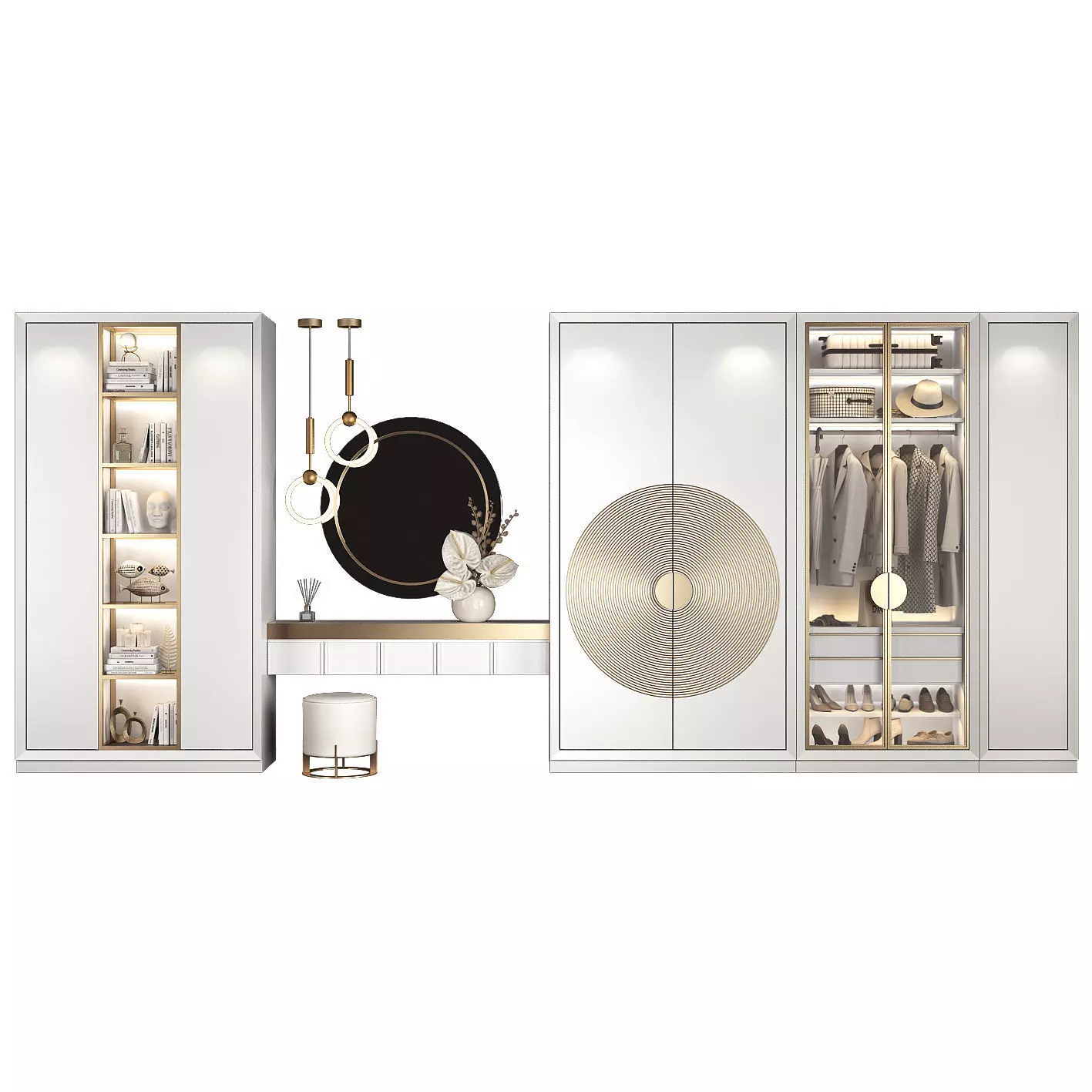 Furniture composition Walk-in closet 99 part 2 3D model | CGTrader