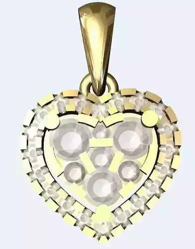 007 Heart Pendent