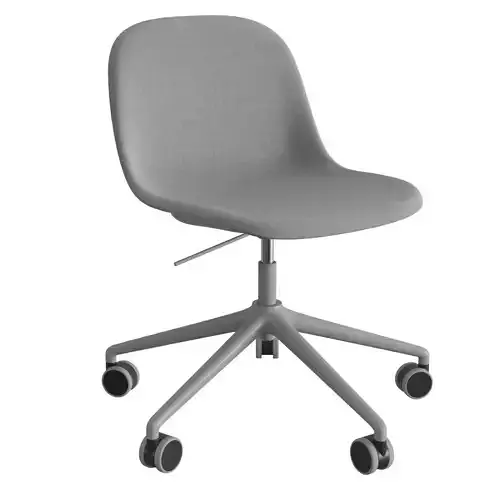 Fiber Side Chair Swivel Base W Castors  Gas Lift