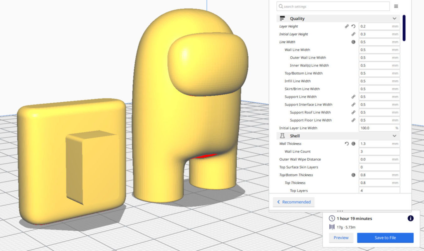 Among us figurine 3D print model_11