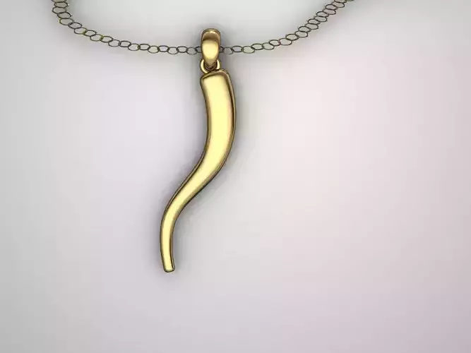 horn pendant for 3d print